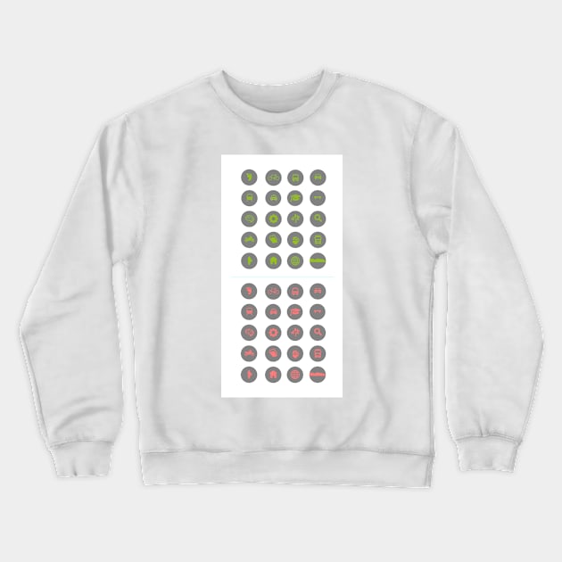 Urban mobility icons illustration Crewneck Sweatshirt by bernardojbp